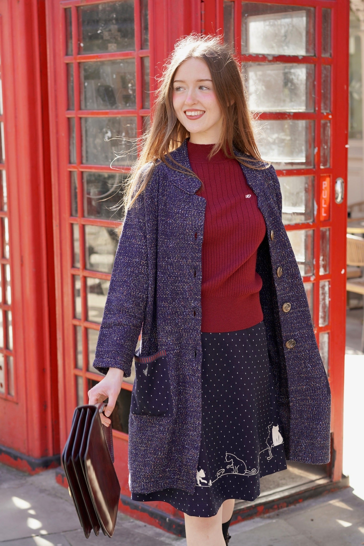 Sprinkle Navy Knit Jacket