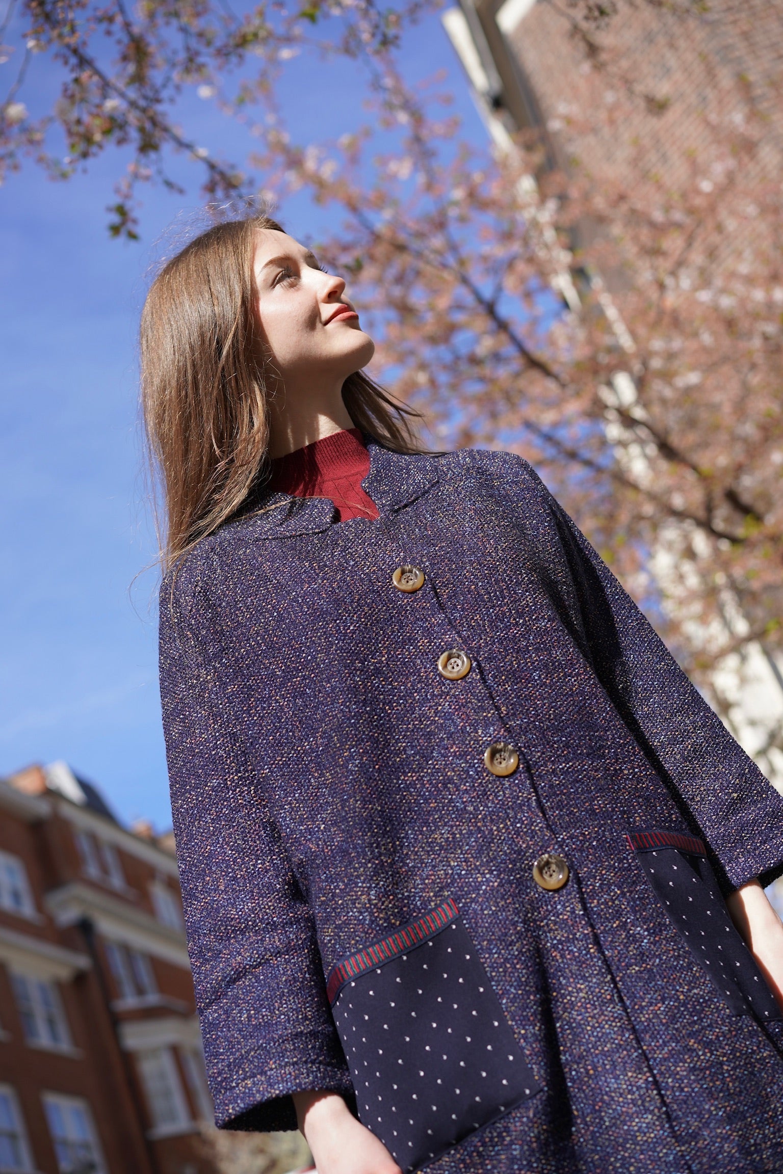 Sprinkle Navy Knit Jacket