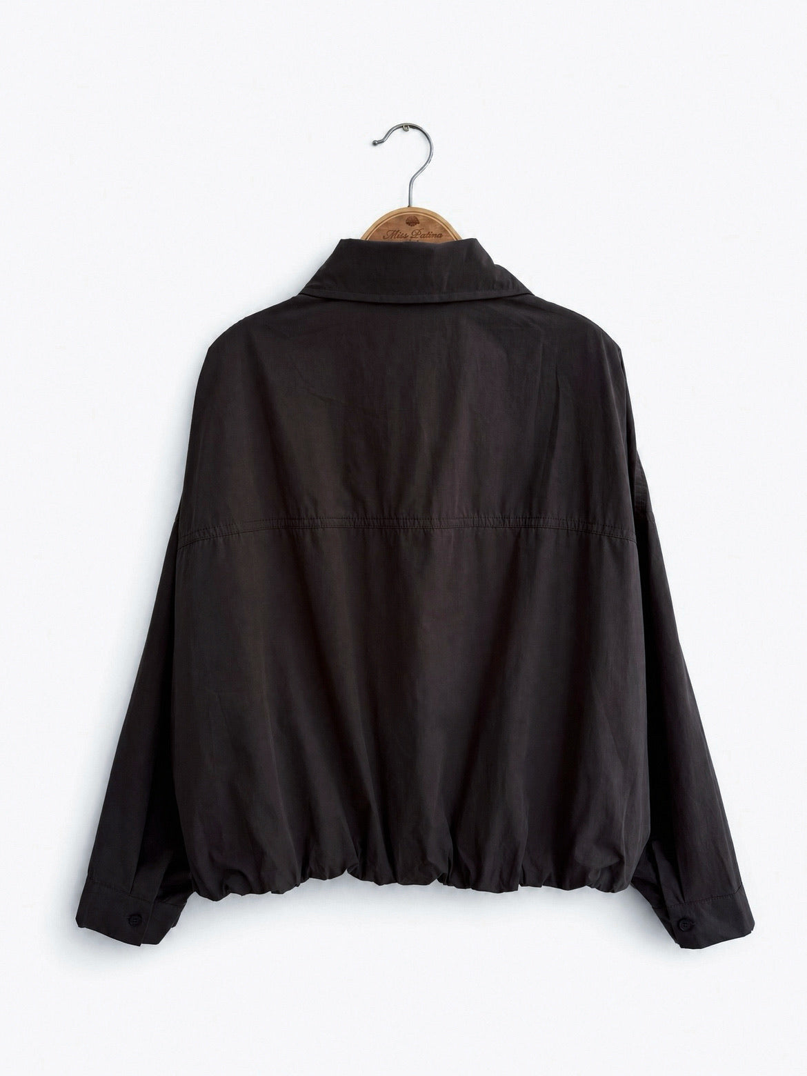Startled Kitty Blouson Shirt (Cream / Charcoal / Chocolate)