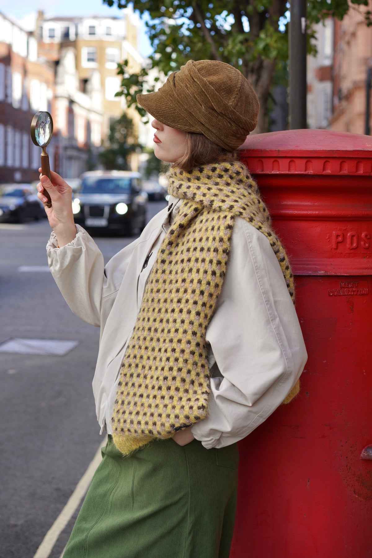 Startled Kitty Knit Scarf