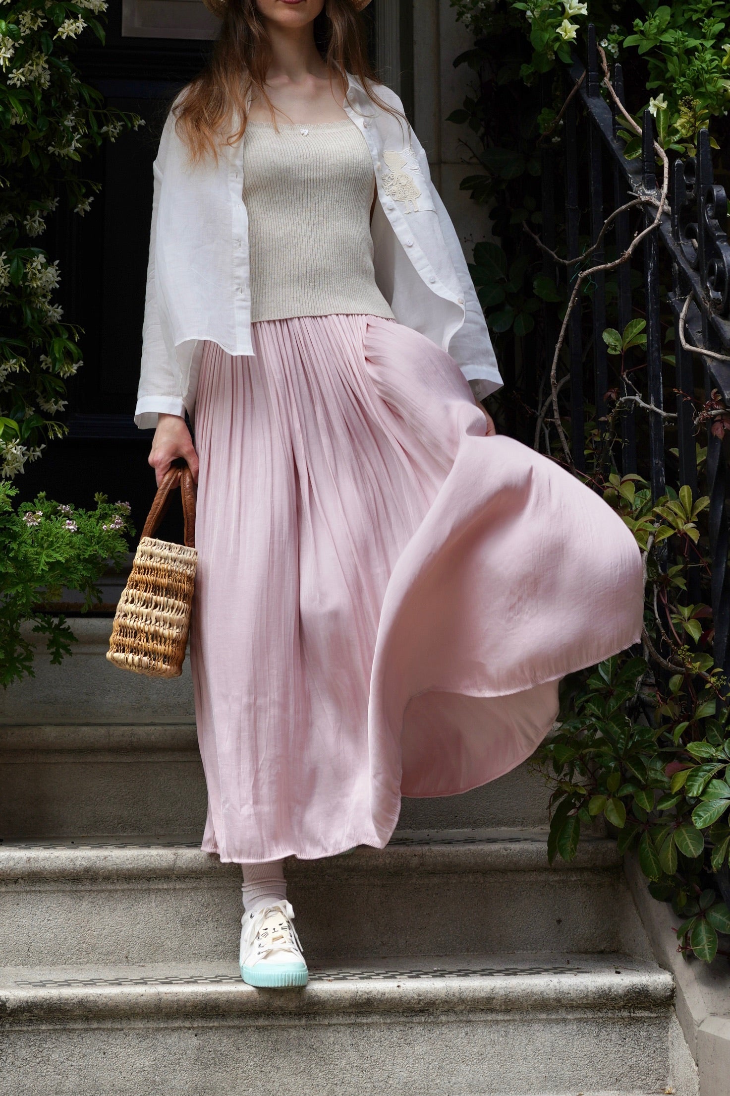 Silkfall Satin Skirt (Pink)