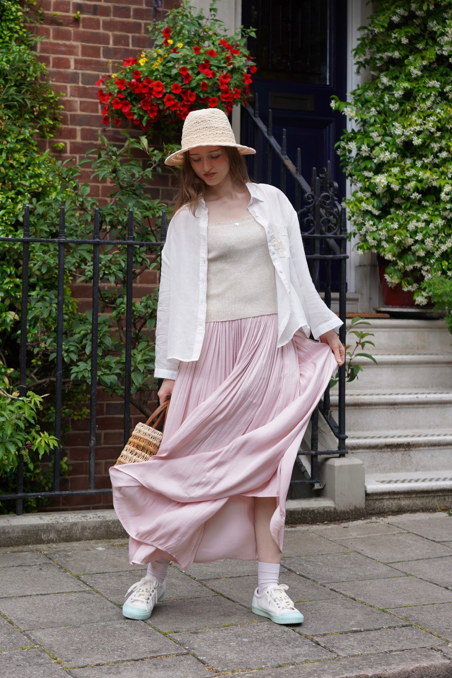 Silkfall Satin Skirt (Pink)