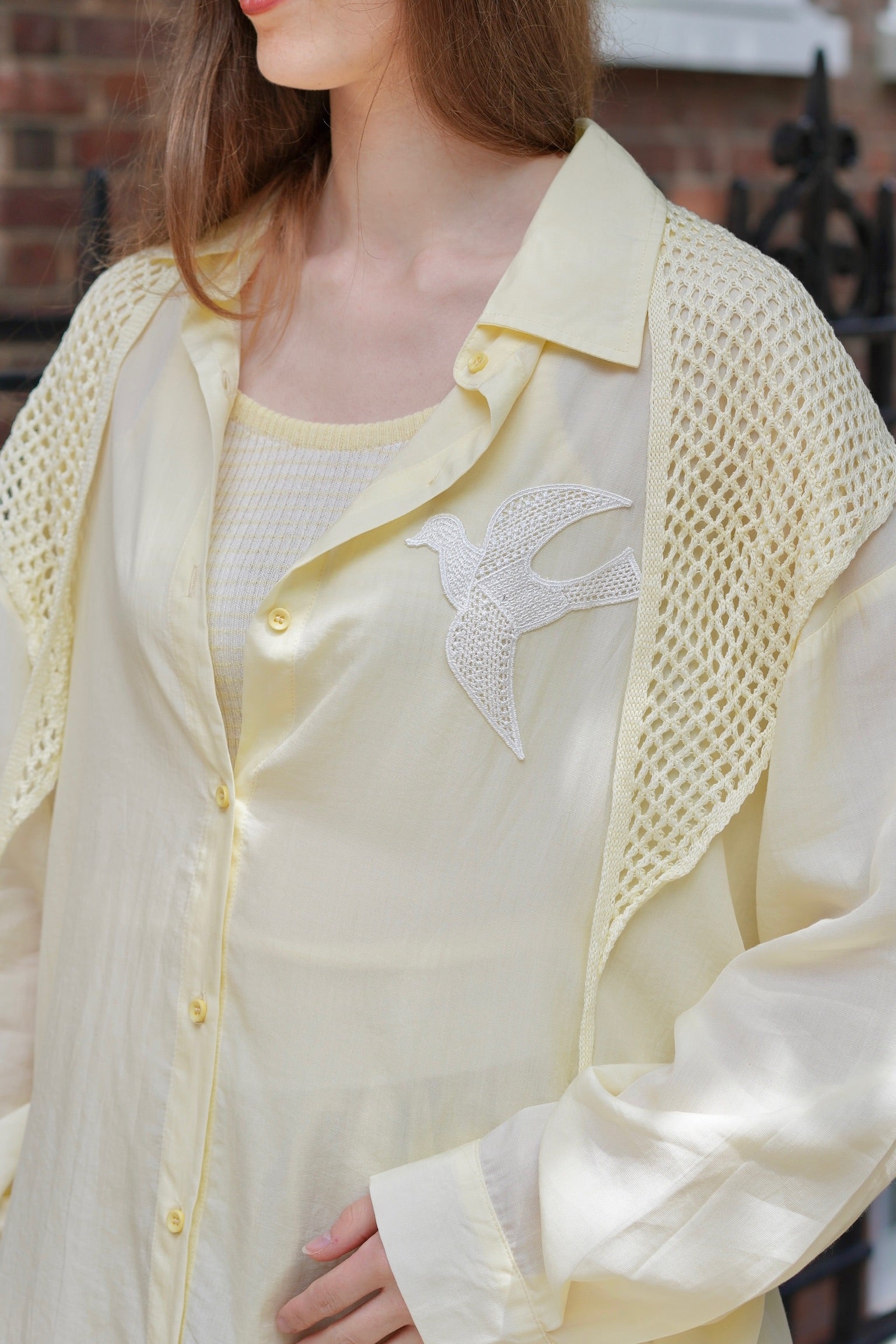 Birdsong Lyocell Shirt Set (Butter Yellow)