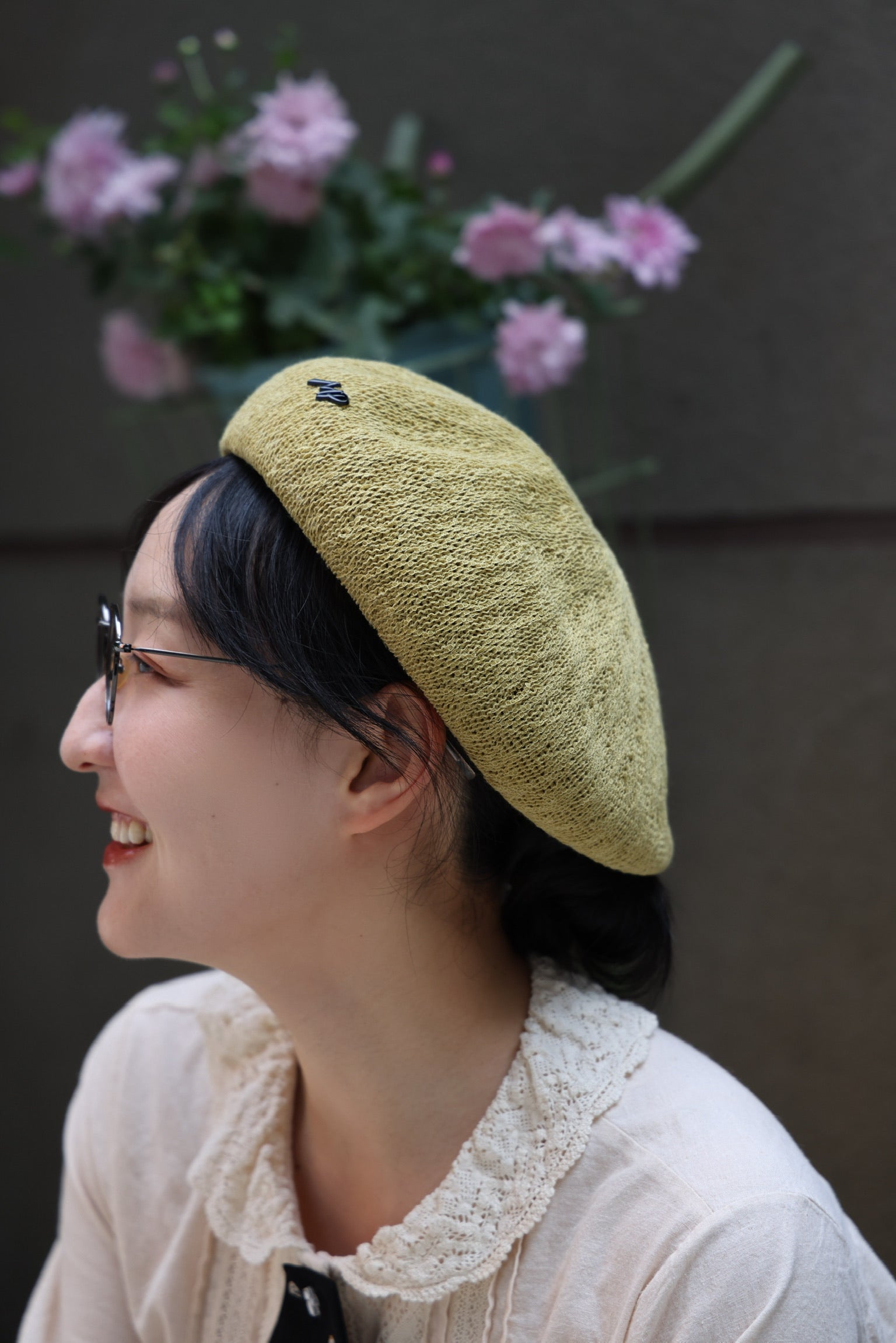 Summer Braid Beret (Pastel Green)