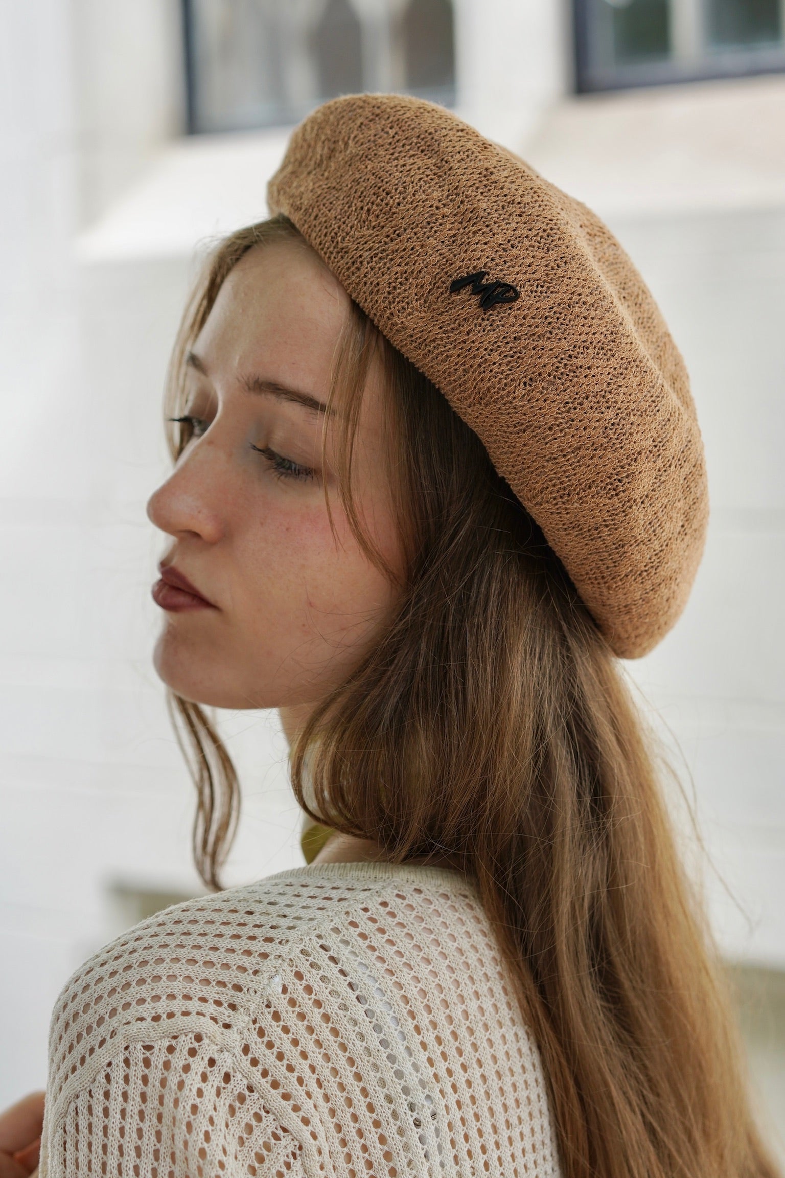 Summer Braid Beret (Tan)