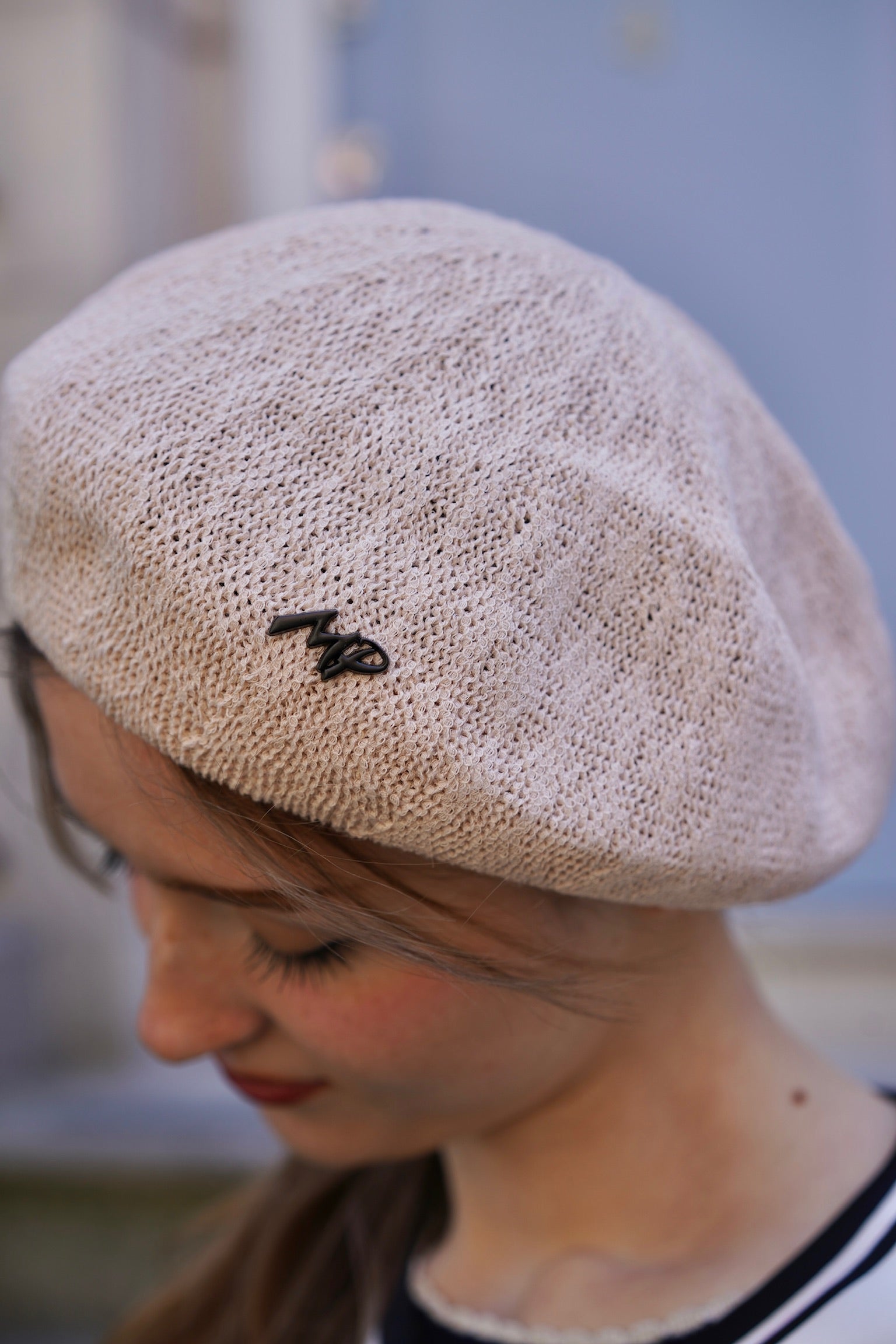 Summer Braid Beret (Cream)