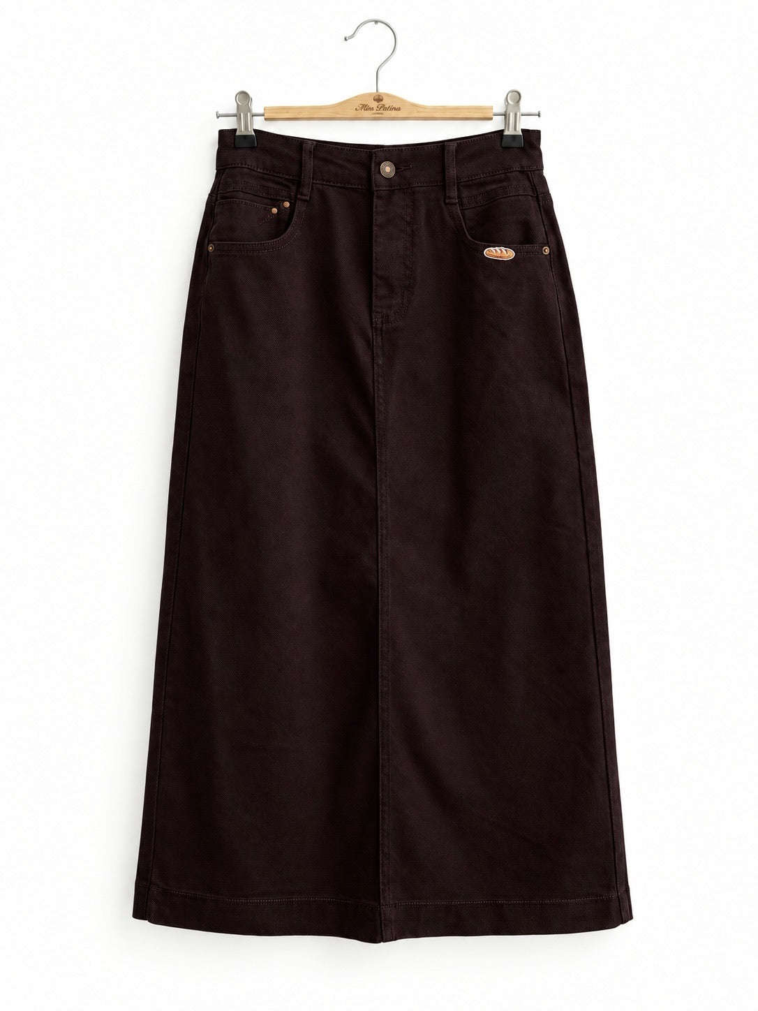 Sunday Bakery Denim Skirt (Dark Cocoa)
