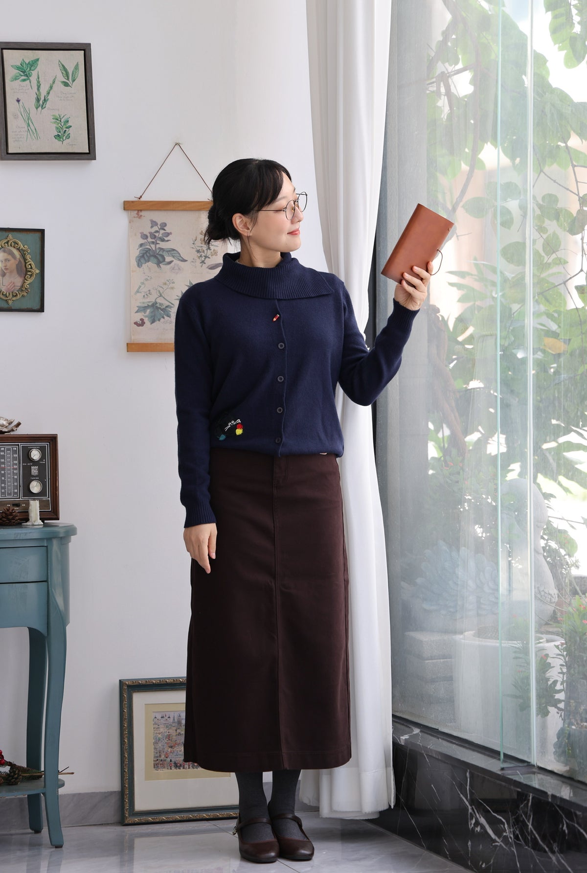 Sunday Bakery Denim Skirt (Dark Cocoa)