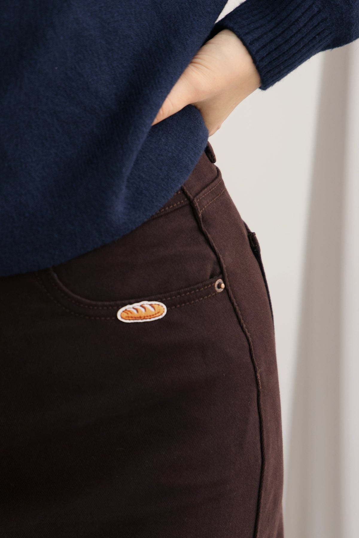 Sunday Bakery Denim Skirt (Dark Cocoa)
