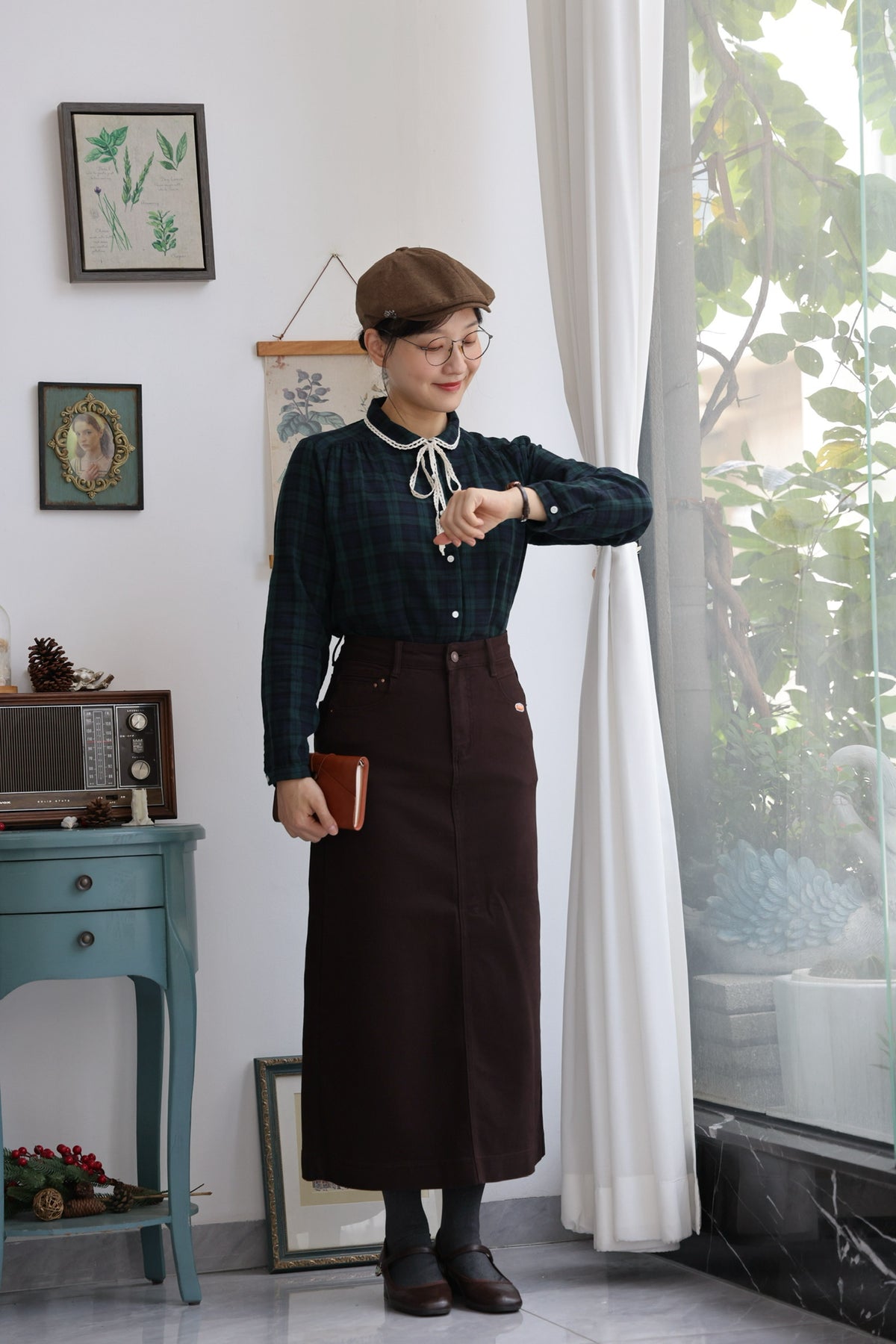 Sunday Bakery Denim Skirt (Dark Cocoa)