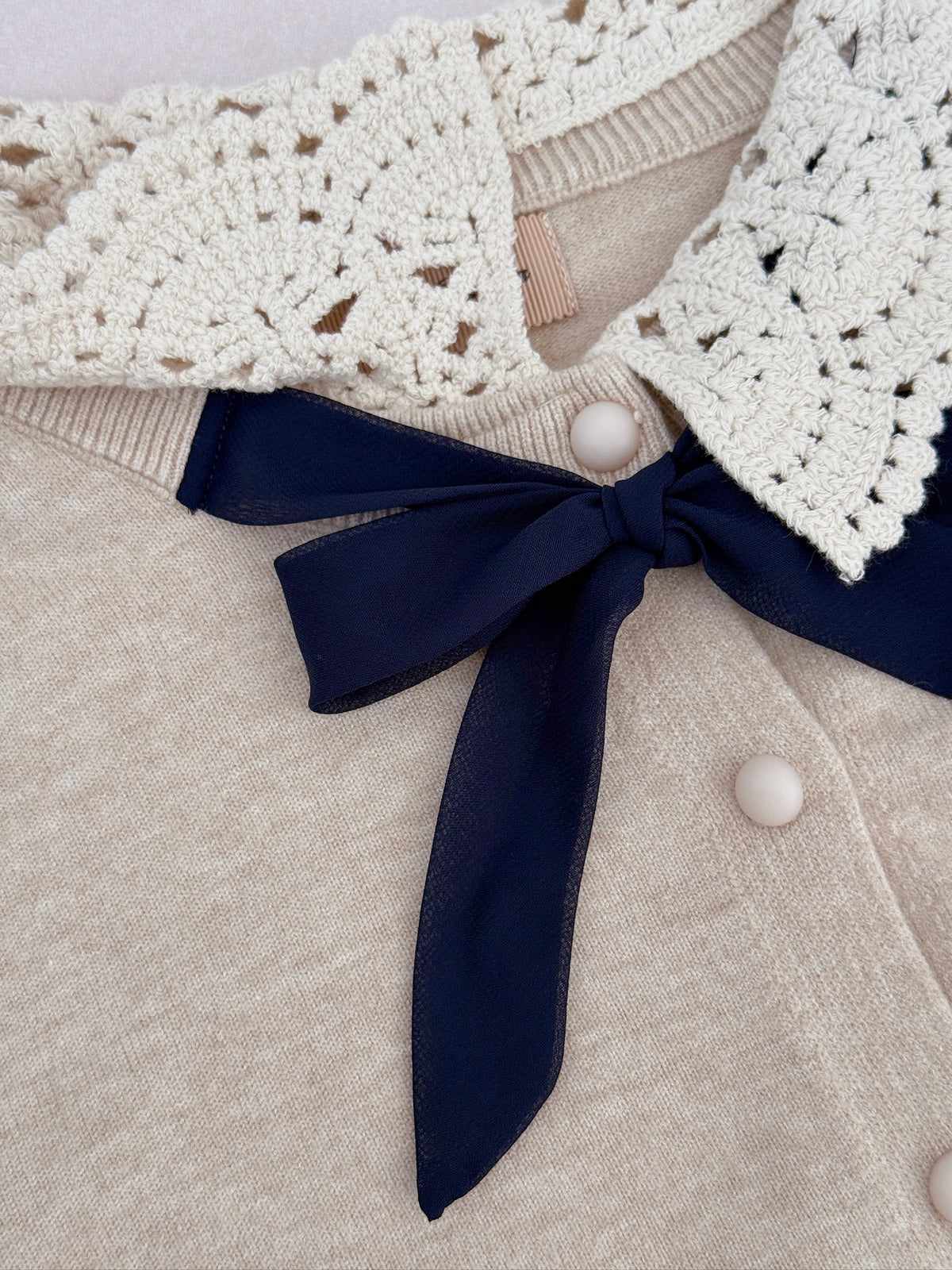 Suzy Crochet Collar Cardigan