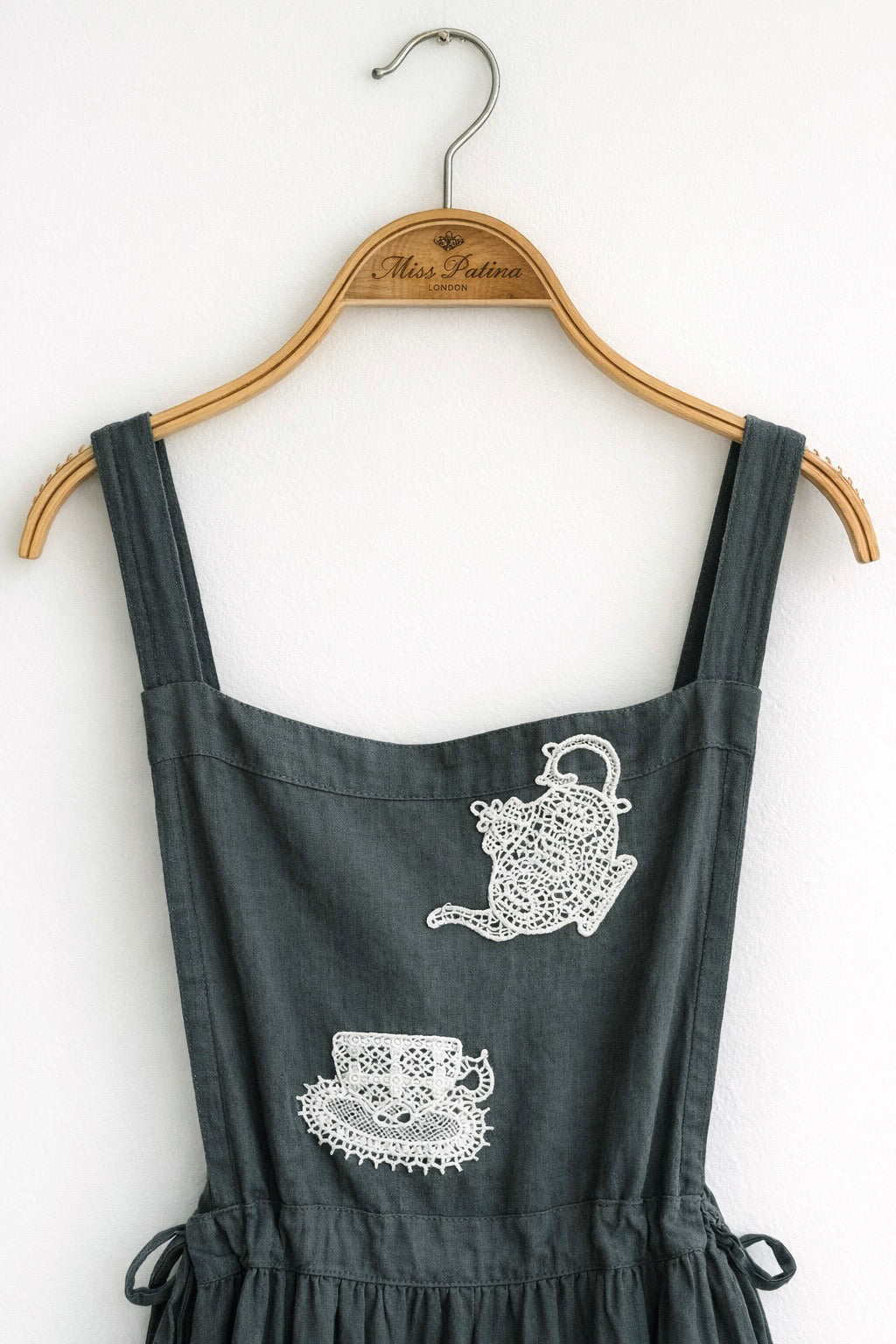Tea Time Apron-Strap Linen Dress