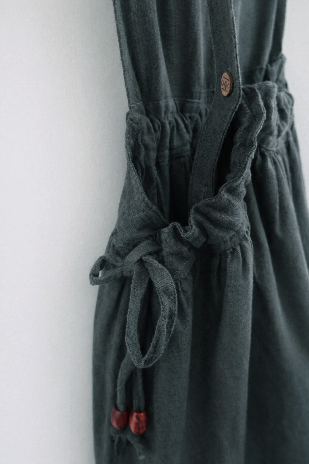 Tea Time Apron-Strap Linen Dress