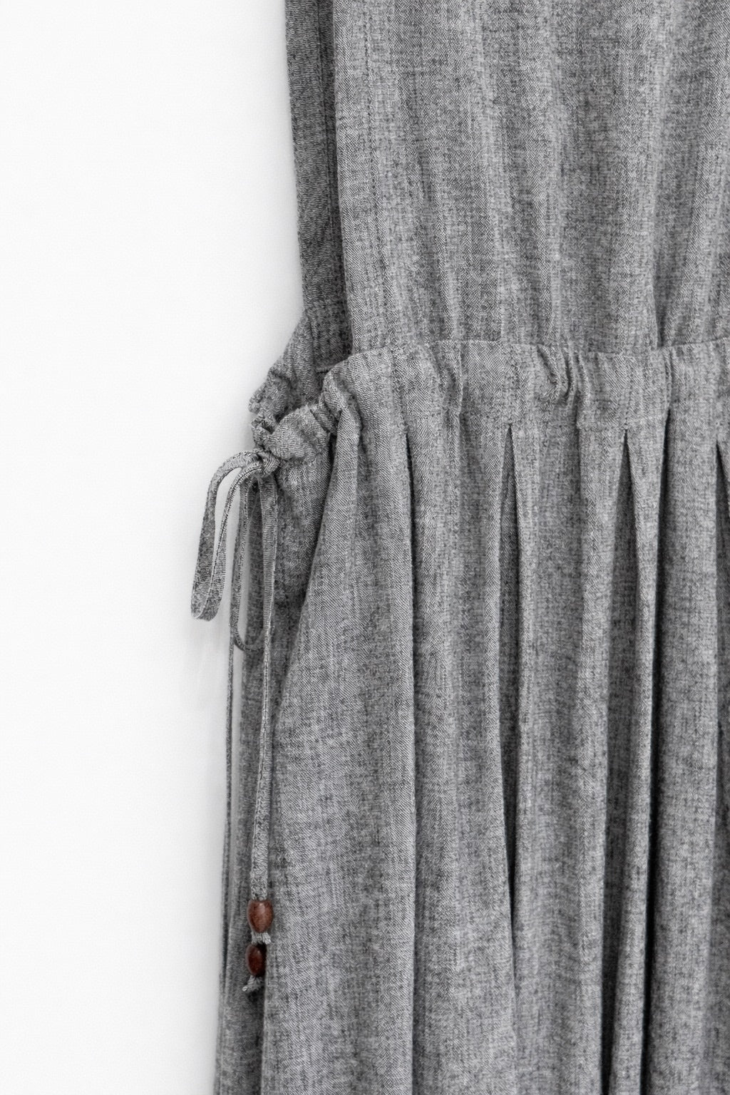 Tea Time Linen Pinafore Dress (Flecked Grey)