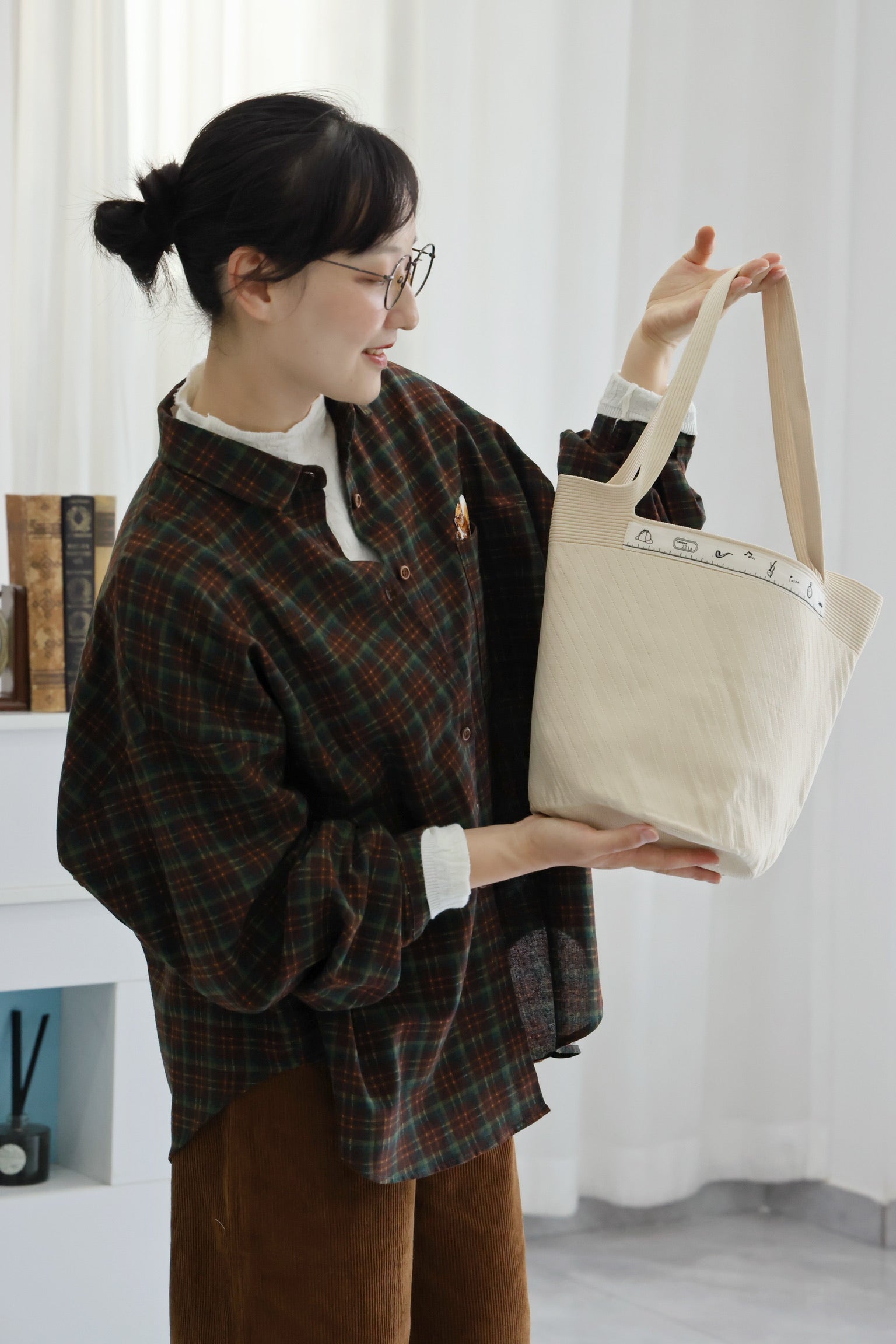Woodland Boyfriend Oversized Shirt (Green Brown)