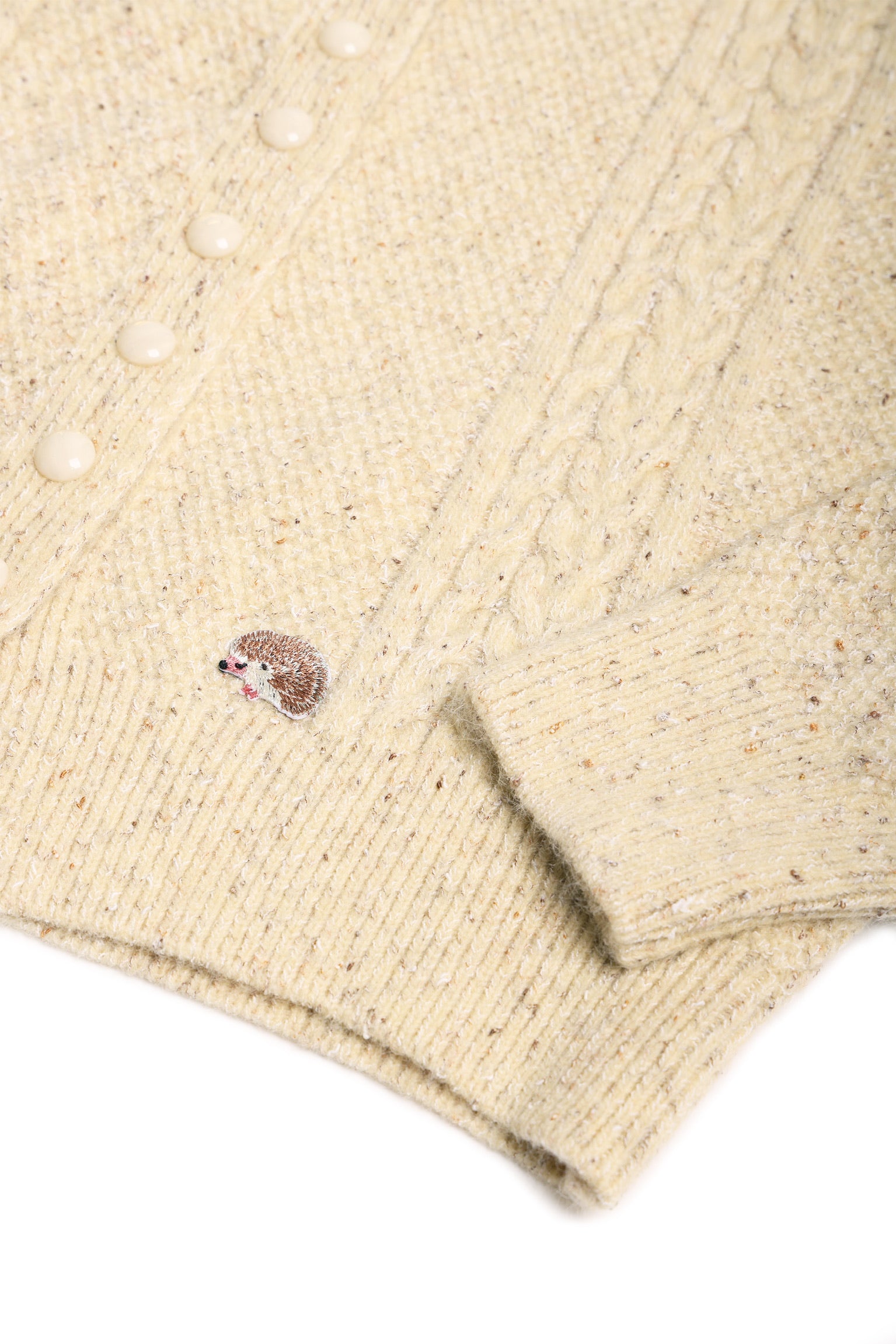 Vanilla Cream Hedgehog Cardigan (Butter)