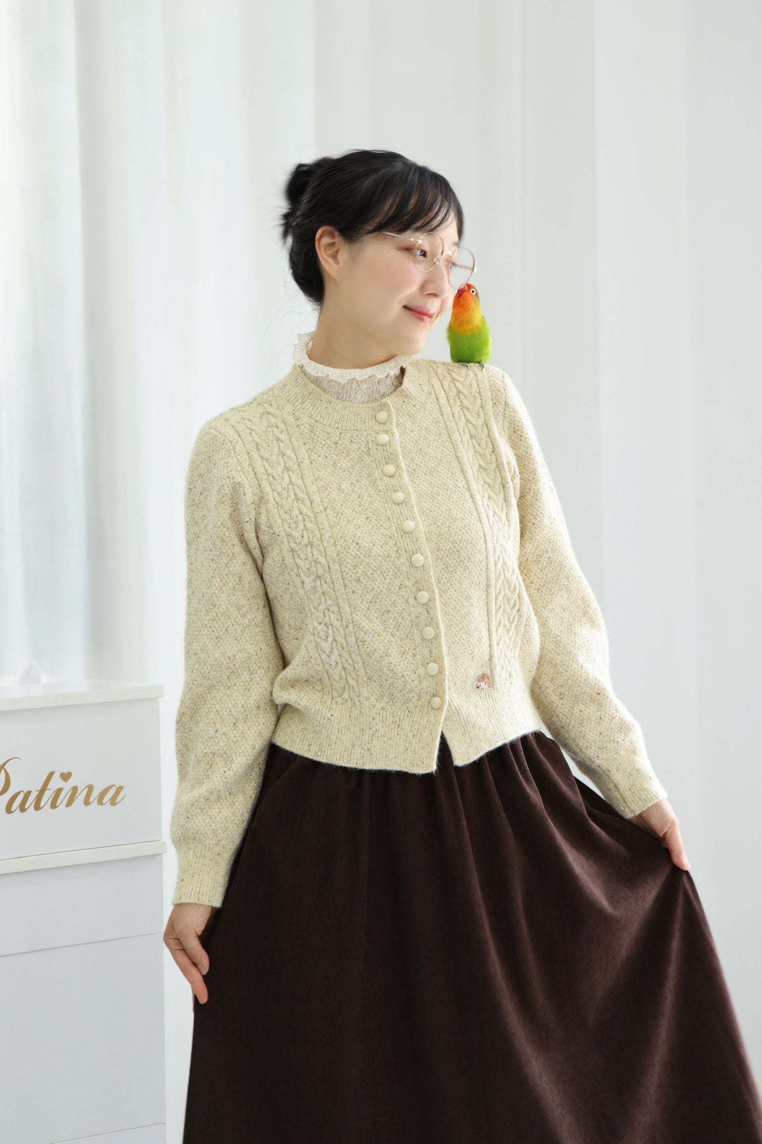 Vanilla Cream Hedgehog Cardigan (Butter)