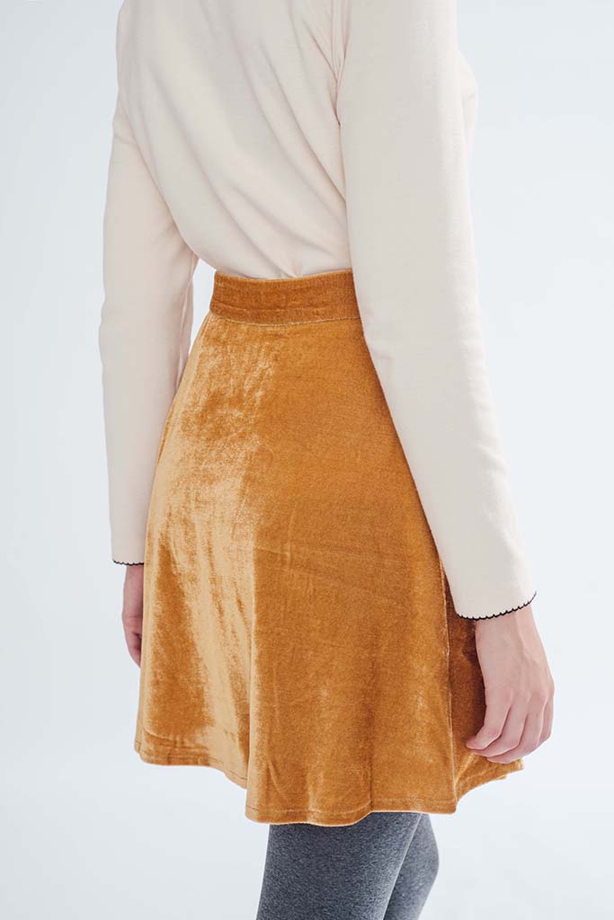 Velvet Dream Skirt (Mustard)