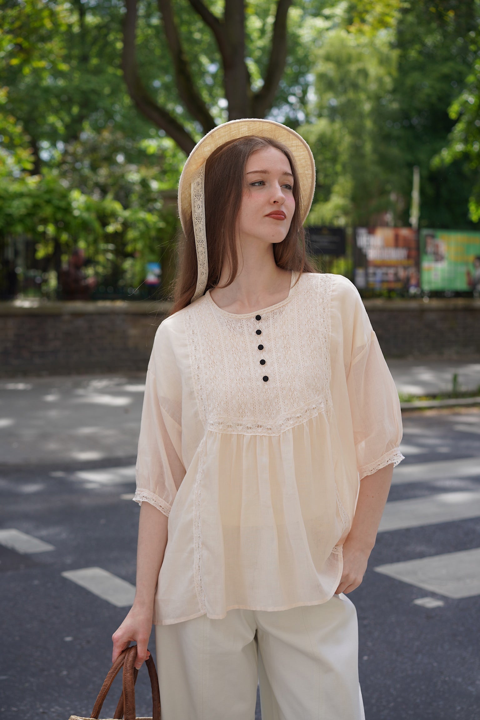 Victorian Lace Ramie Blouse