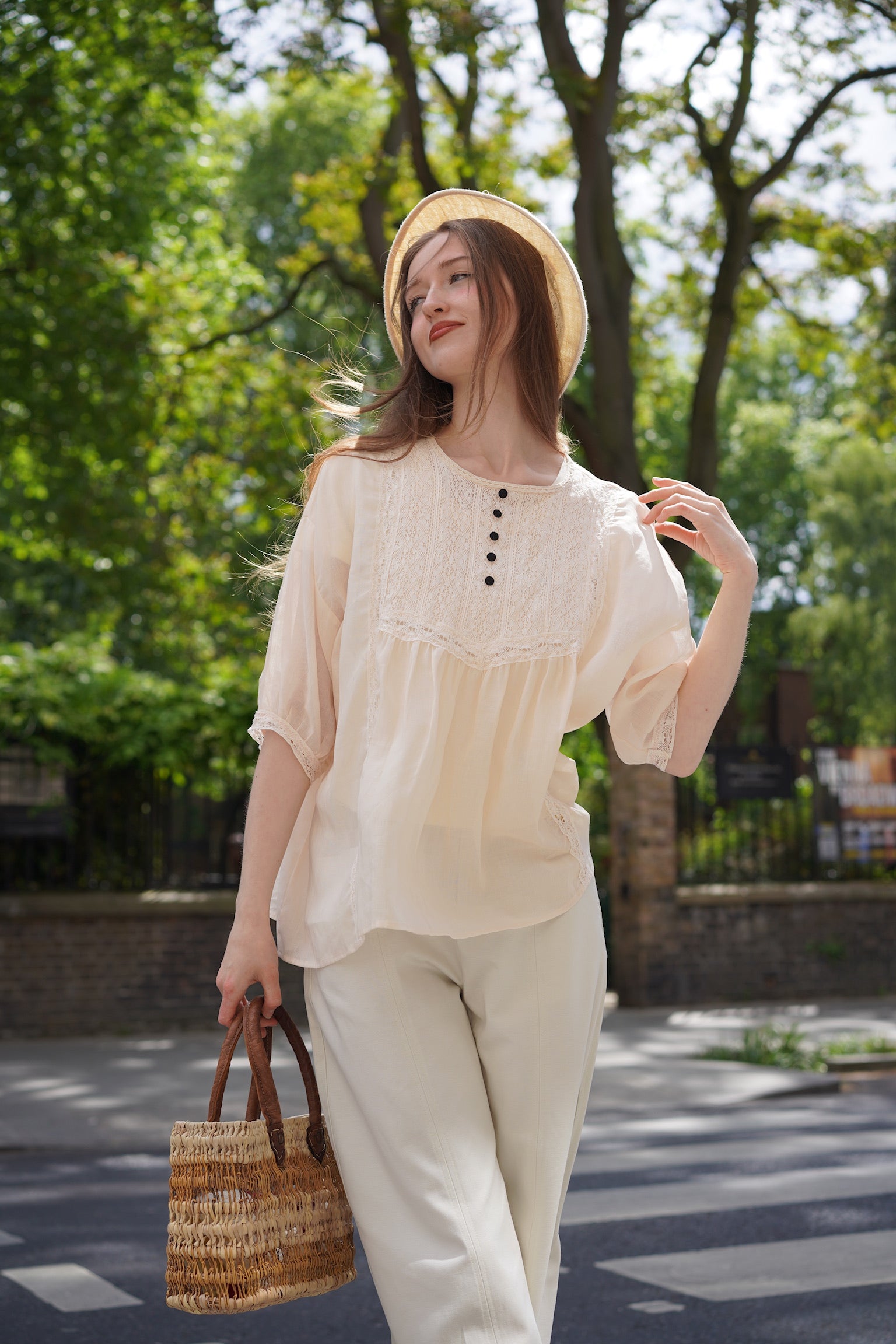 Victorian Lace Ramie Blouse