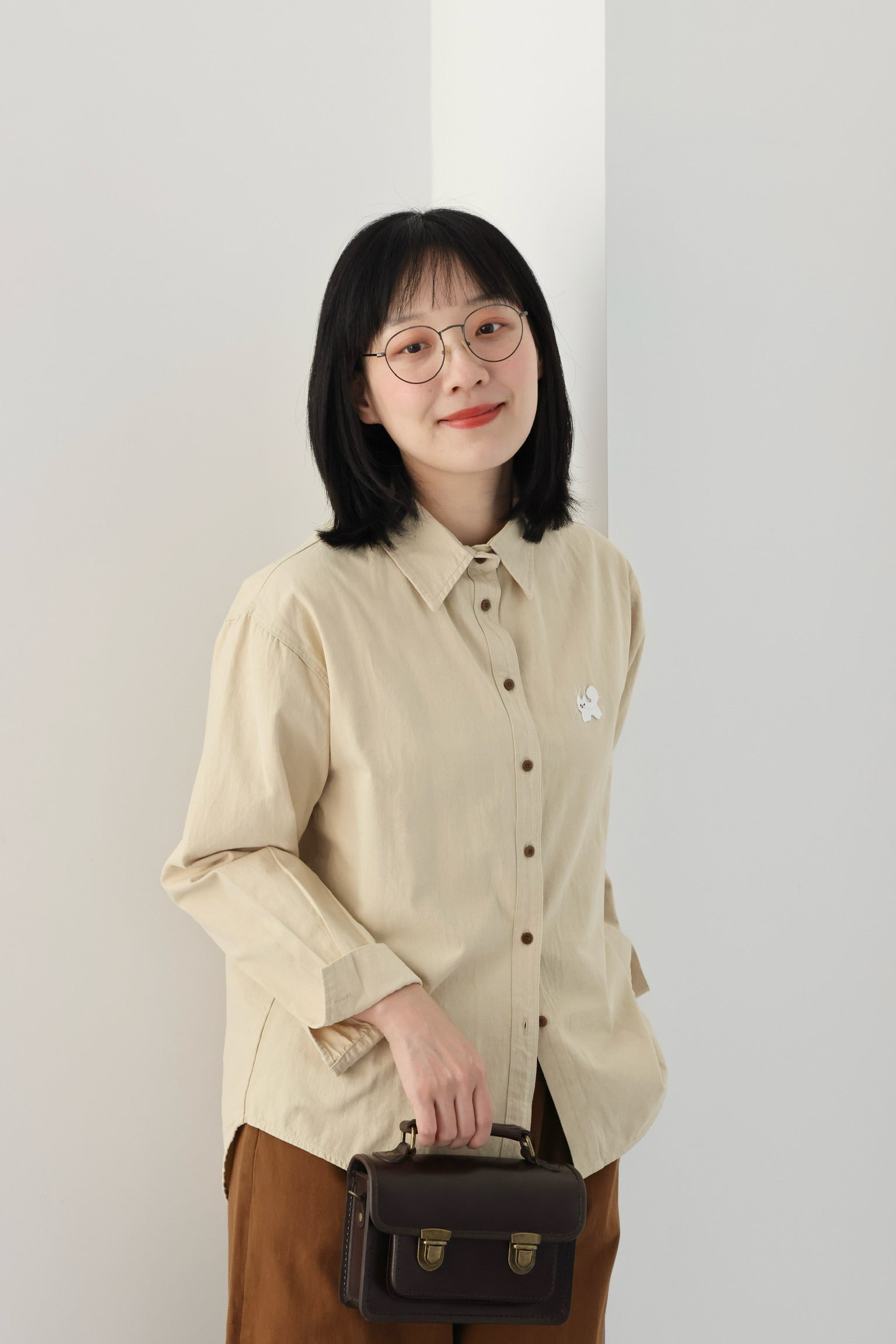 Whisker Kitty Cotton Shirt (4 Colours)