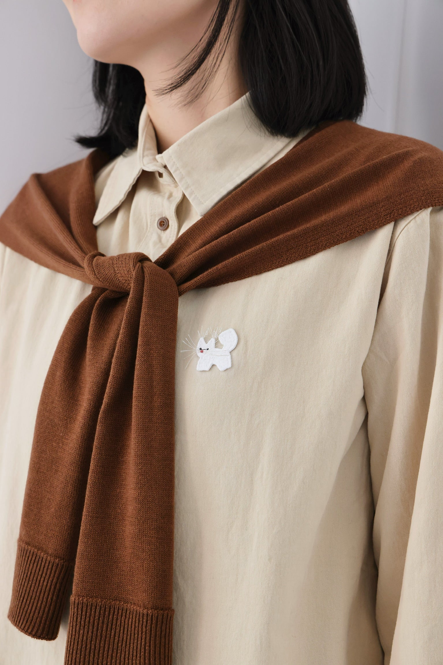 Whisker Kitty Cotton Shirt (4 Colours)