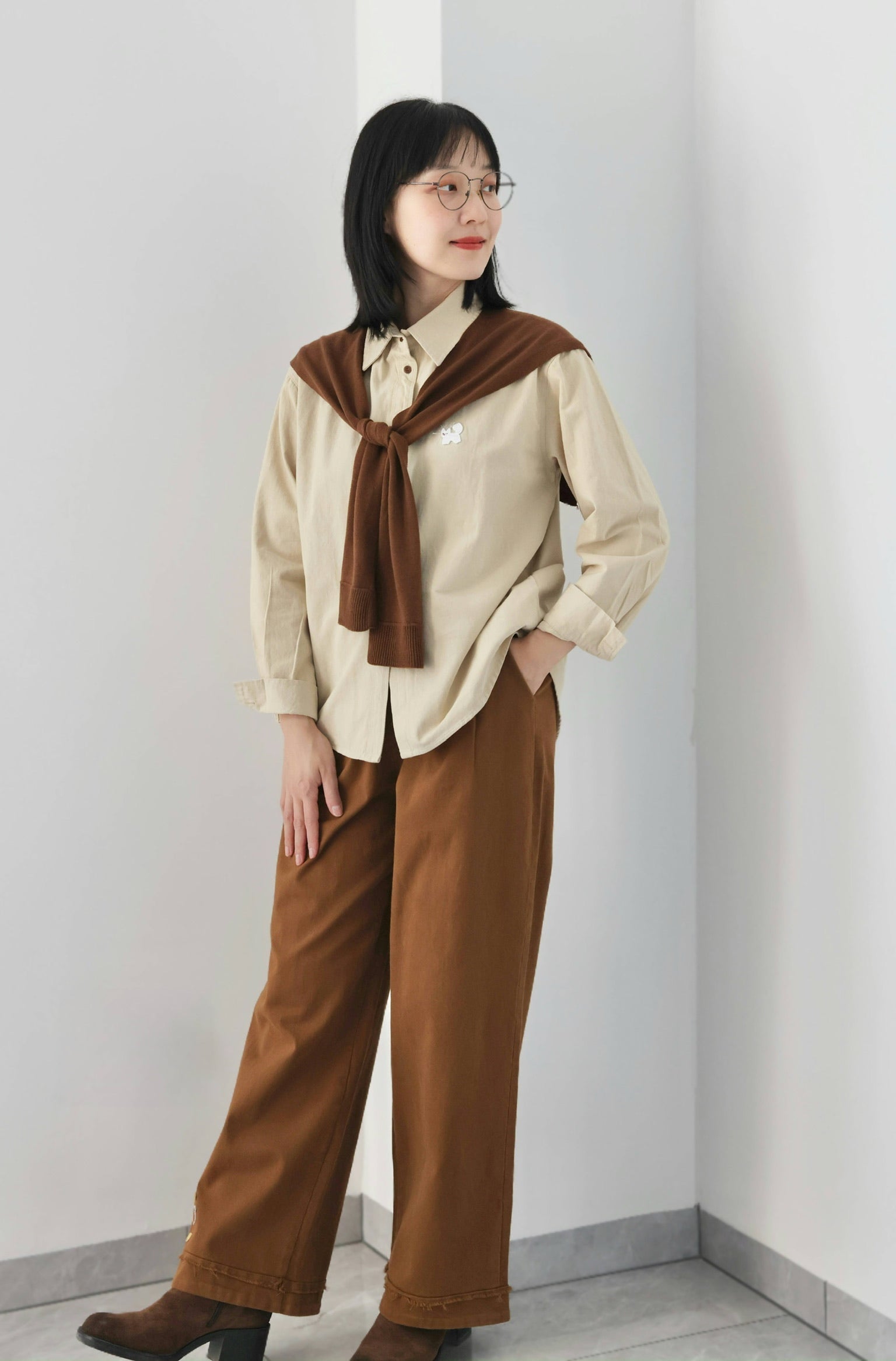 Whisker Kitty Cotton Shirt (4 Colours)