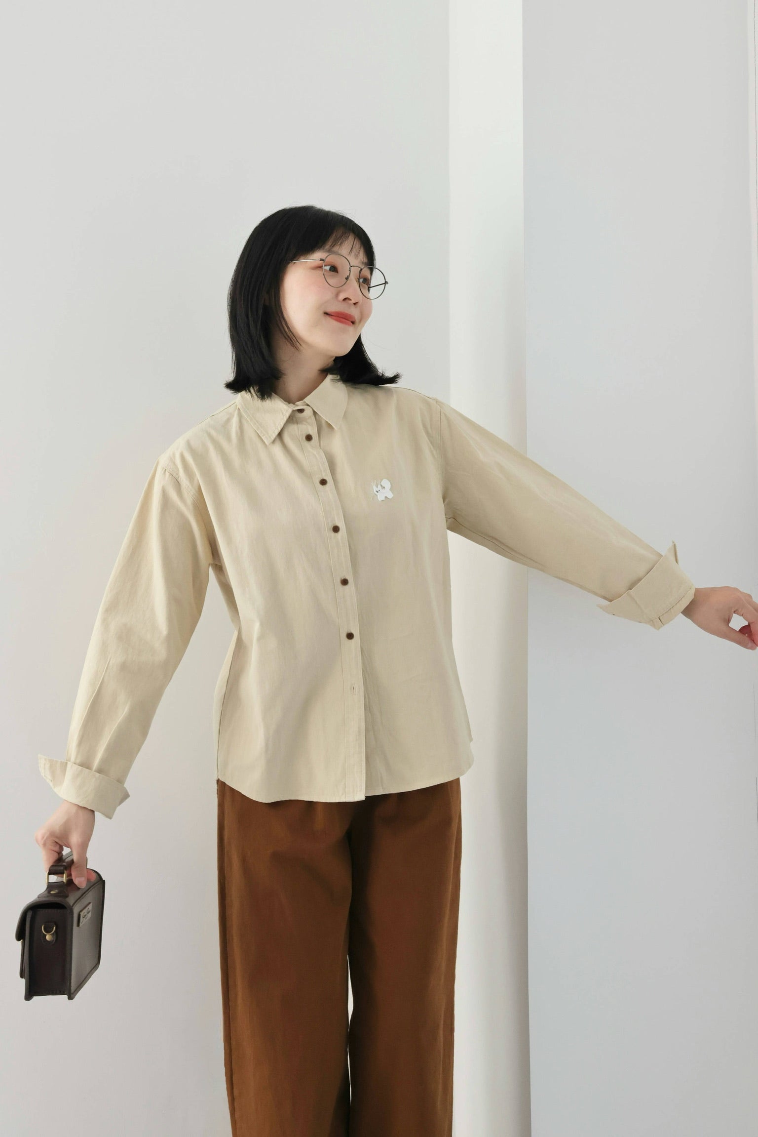 Whisker Kitty Cotton Shirt (4 Colours)