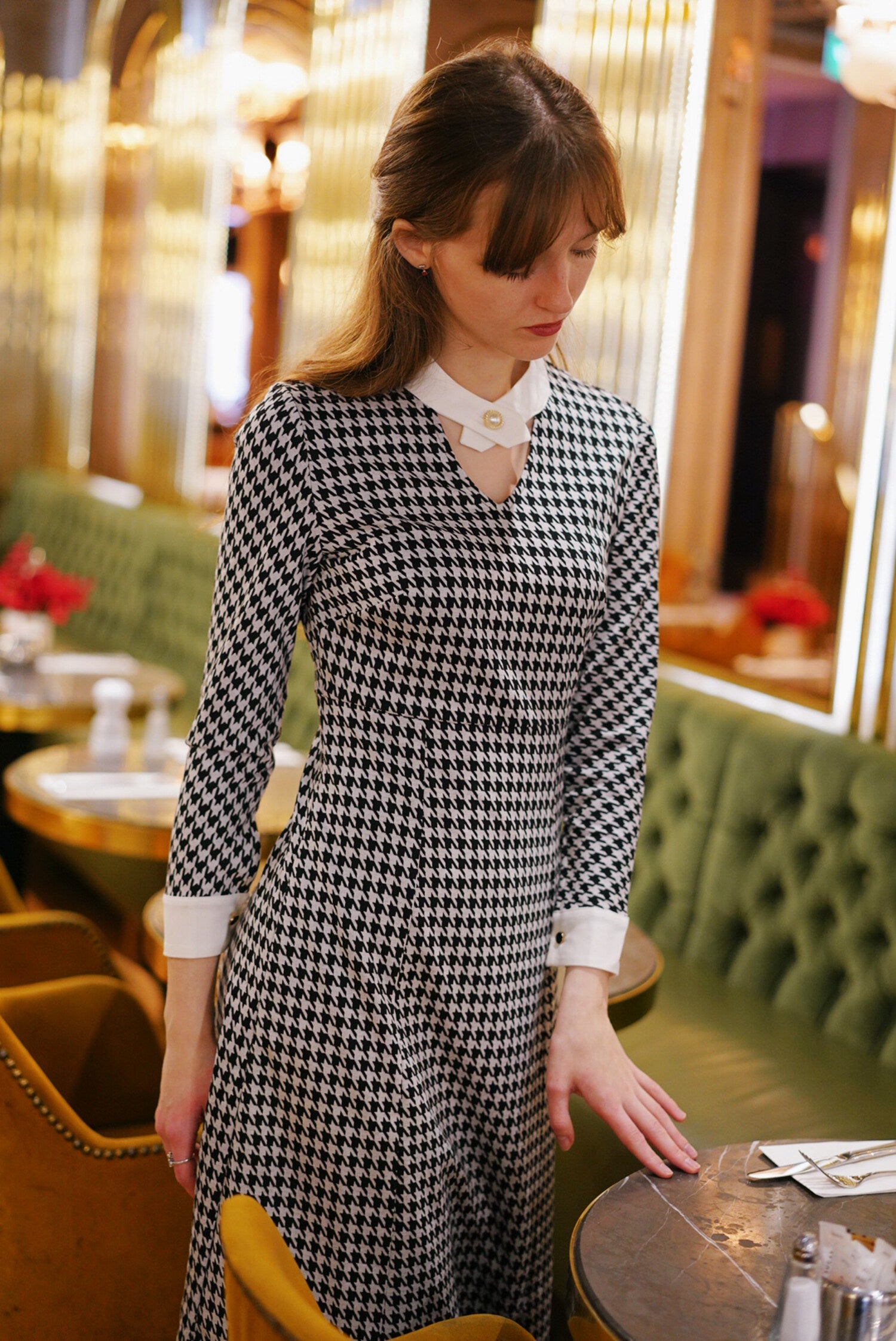 Windsor Houndstooth Dress – Miss Patina