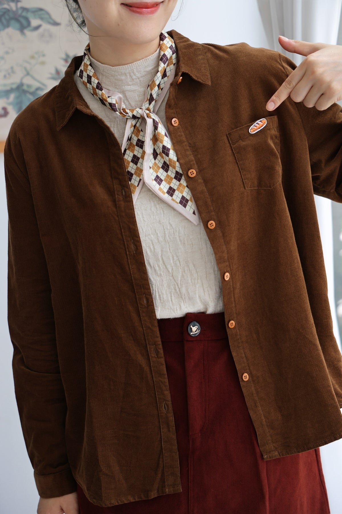 Woodland Baguette Corduroy Shirt (Autumn Ochre)