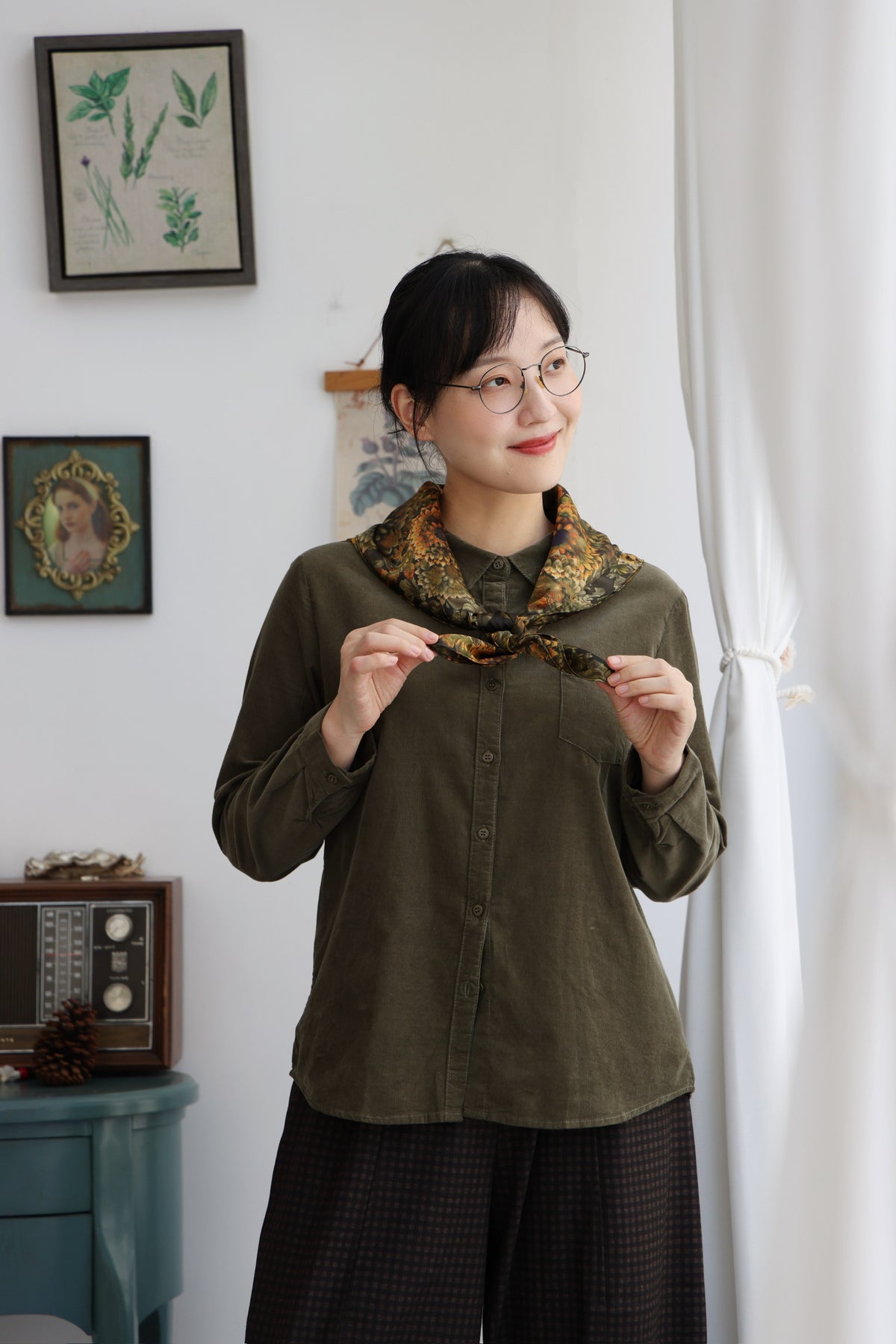 Woodland Baguette Corduroy Shirt (Forest Green)