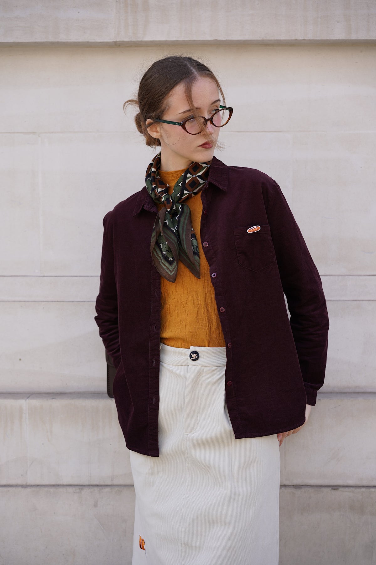 Woodland Baguette Corduroy Shirt (Plum)