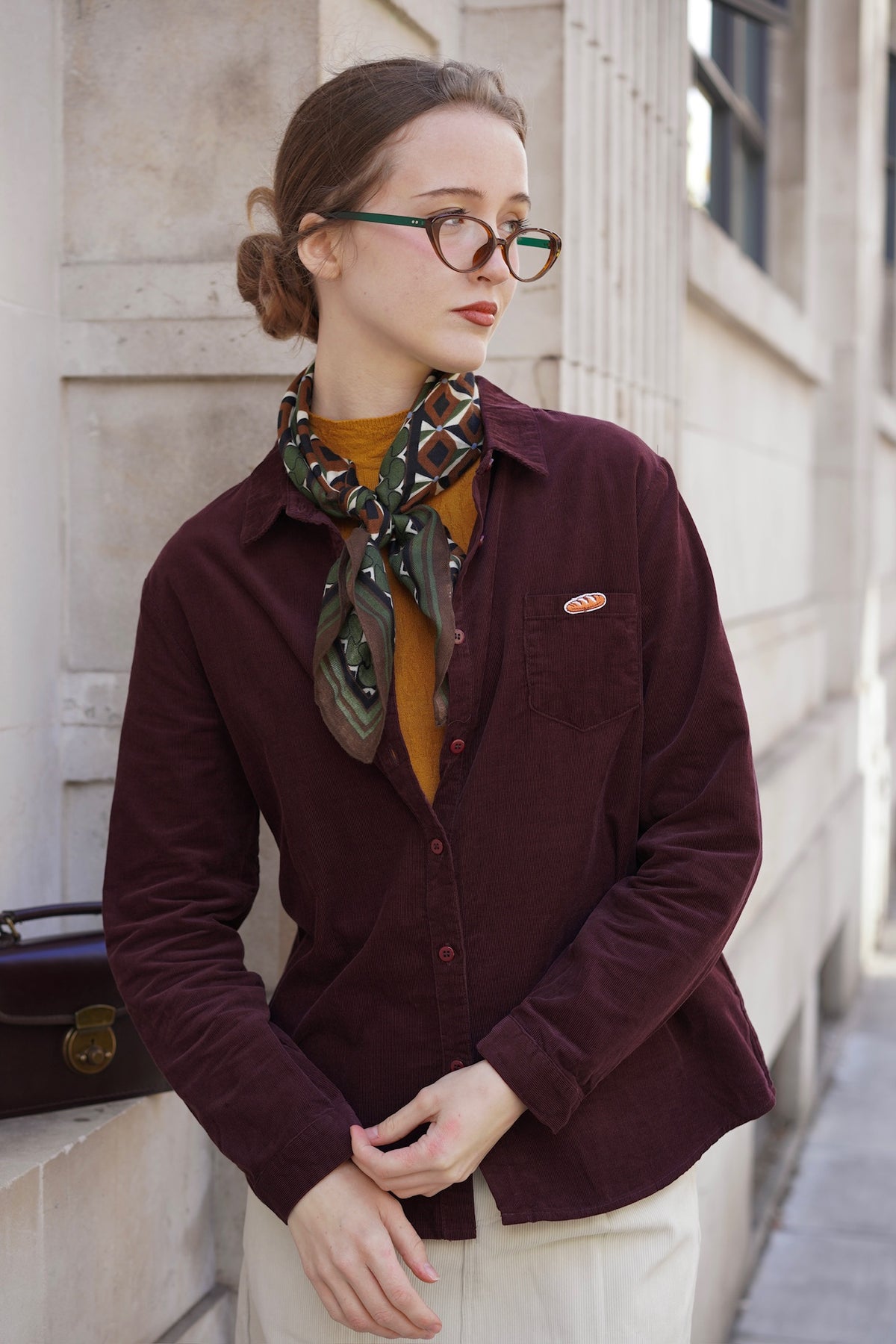 Woodland Baguette Corduroy Shirt (Plum)