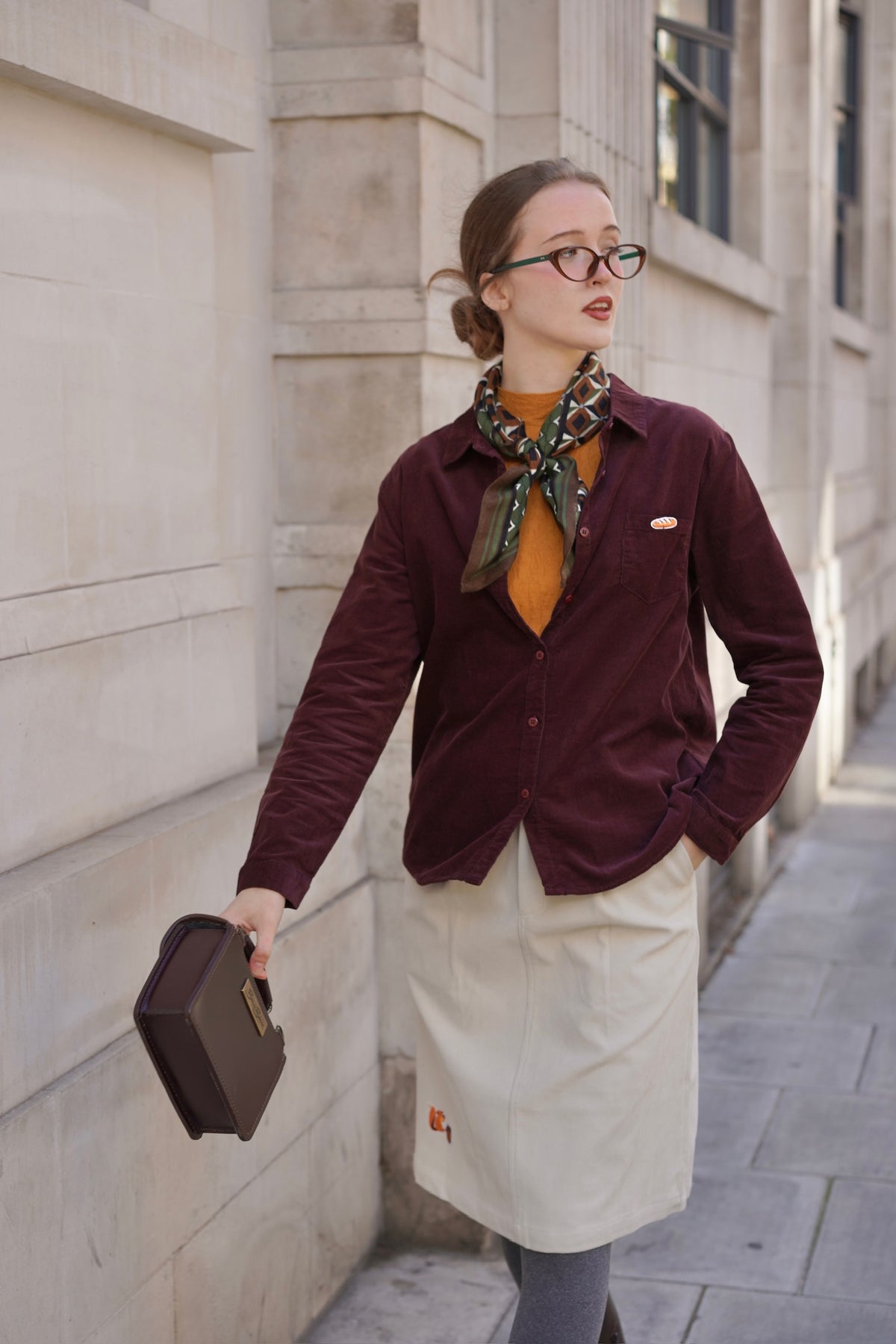 Woodland Baguette Corduroy Shirt (Plum)