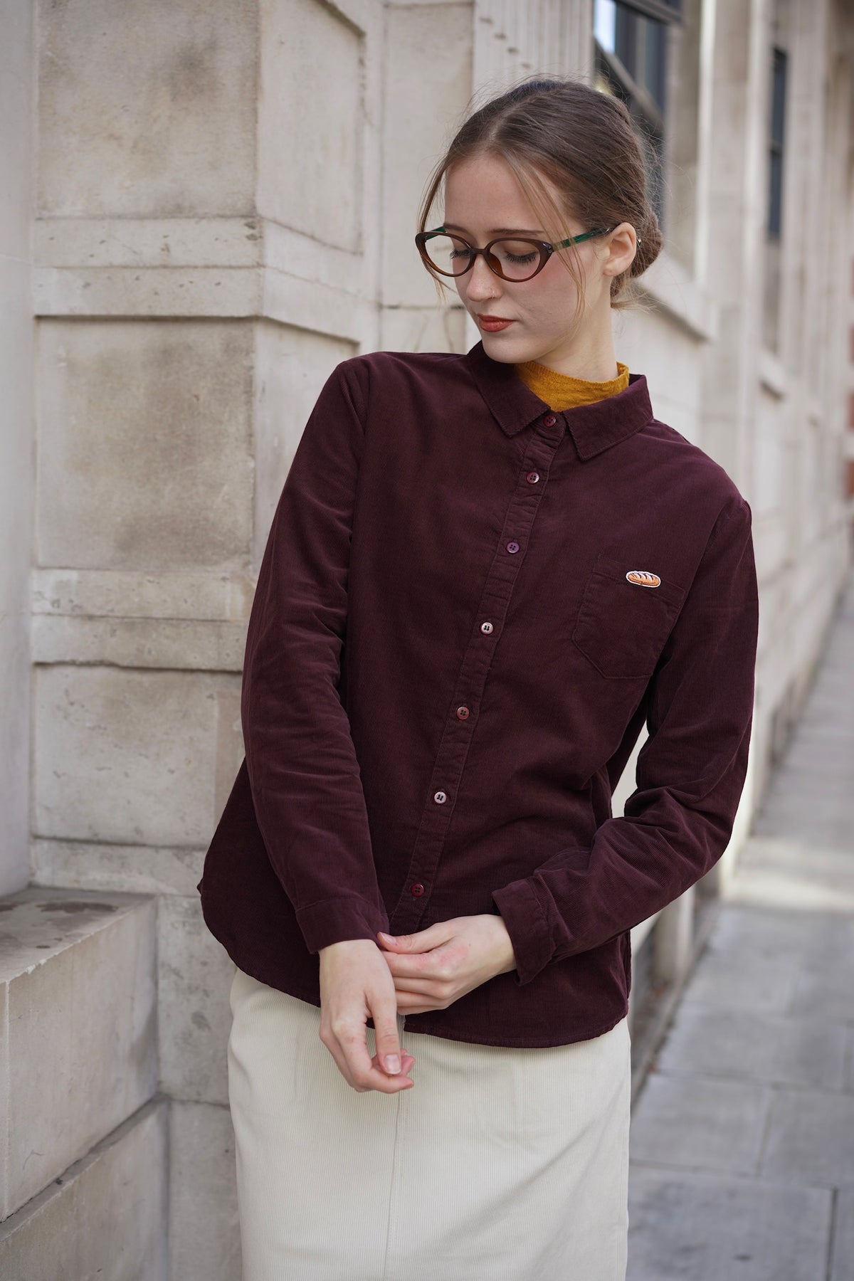 Woodland Baguette Corduroy Shirt (Plum)