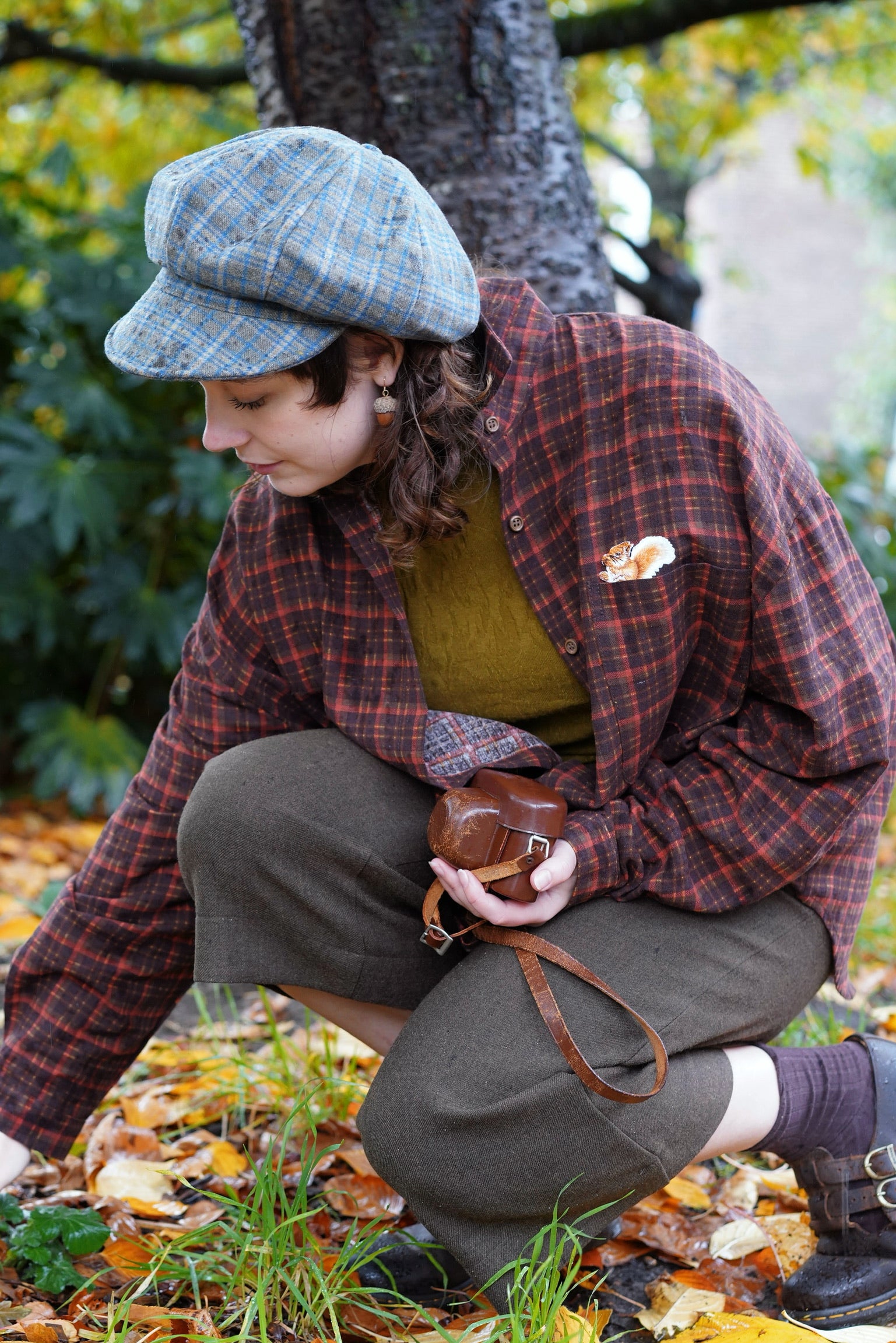 Woodland Boyfriend Oversized Shirt (Orange Brown)