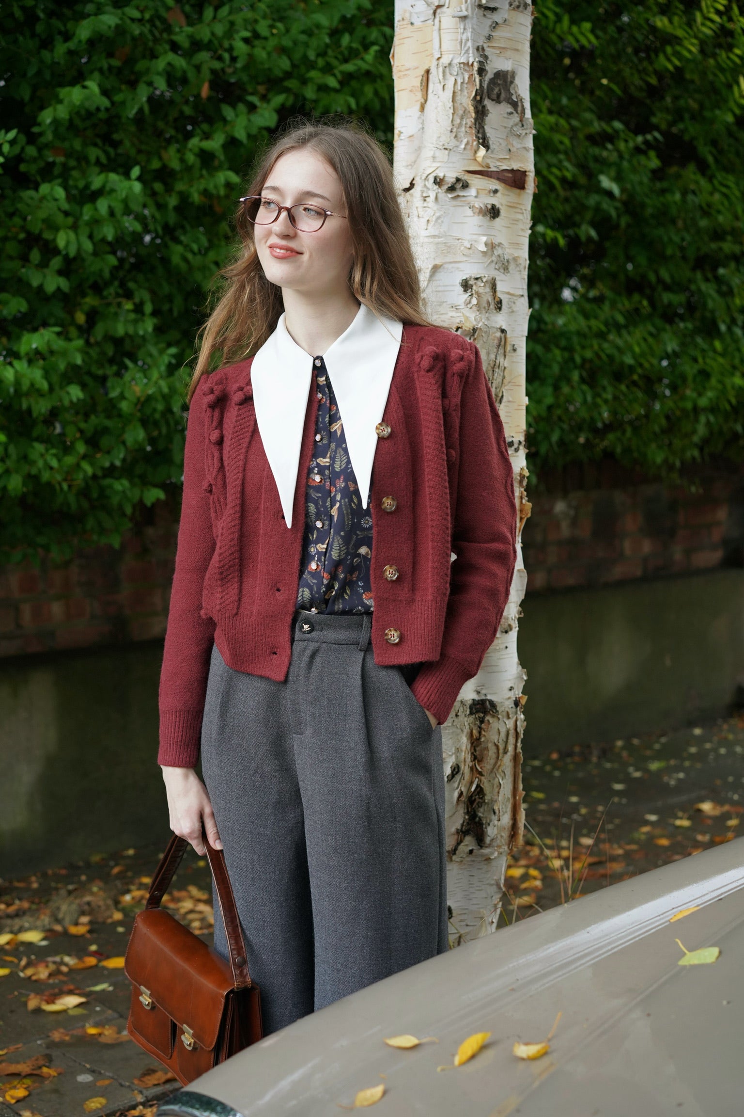 Clive Bell Cardigan (Burgundy)