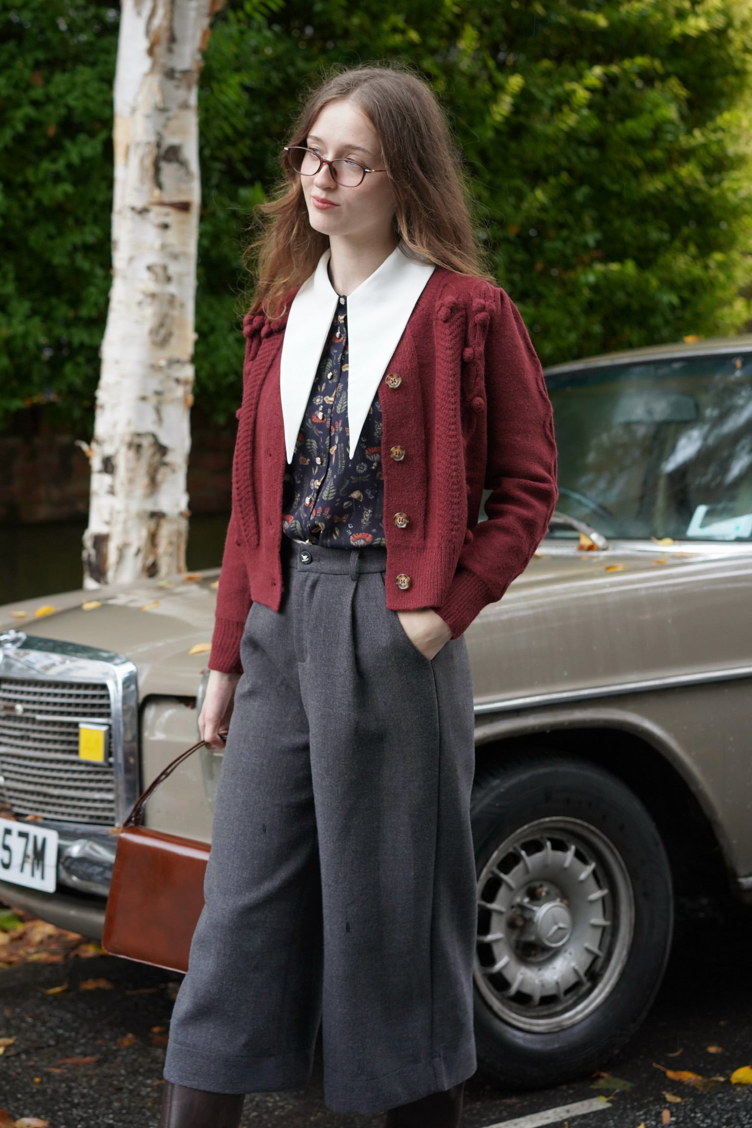 Clive Bell Cardigan (Burgundy)