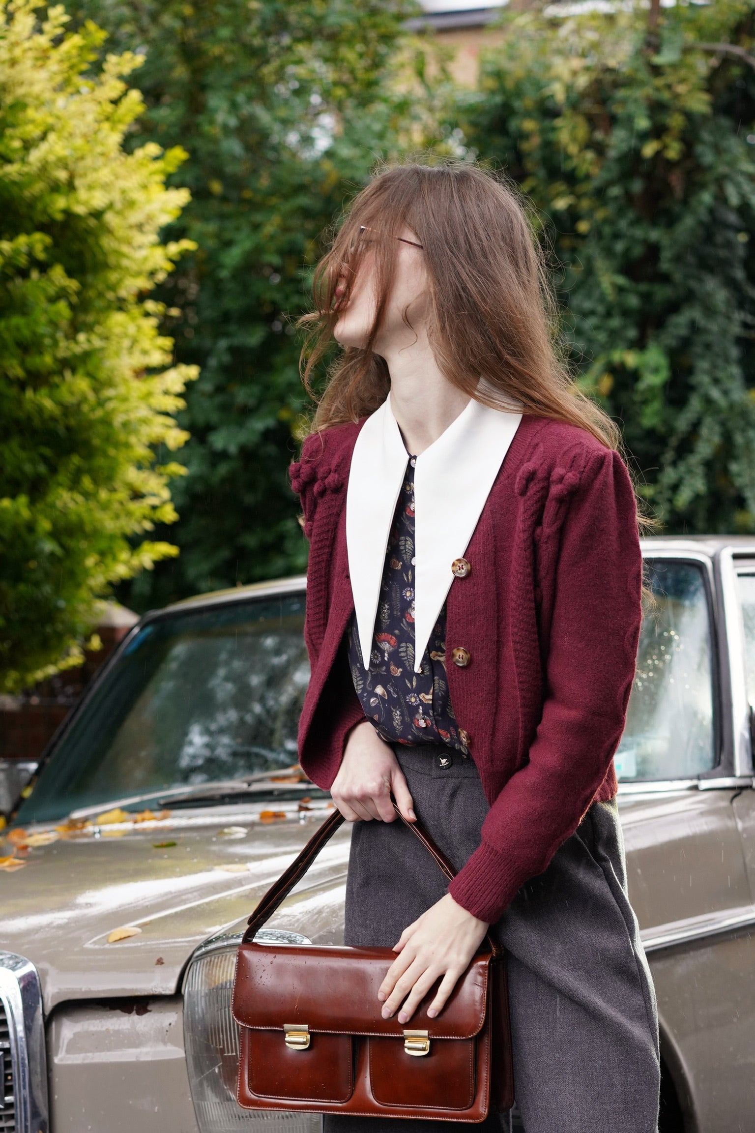 Clive Bell Cardigan (Burgundy)