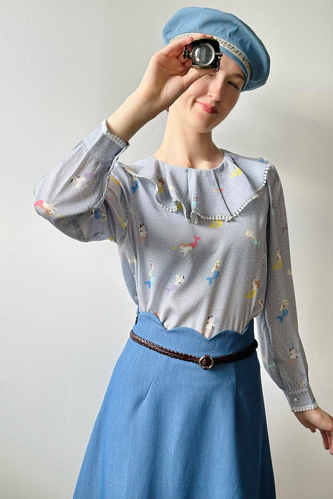 Magical Mermaid Cat Blouse